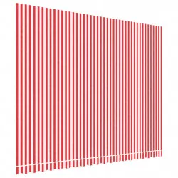 Резервно платнище за тенти, червено-бели ленти, 4,5x3,5 м