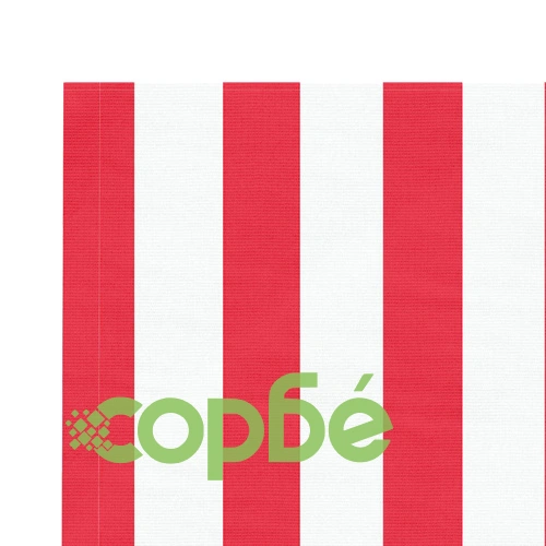 Резервно платнище за тенти, червено-бели ленти, 6x3 м ➤ топ цена ➤ sorbe.bg