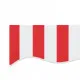 Резервно платнище за тенти, червено-бели ленти, 6x3,5 м