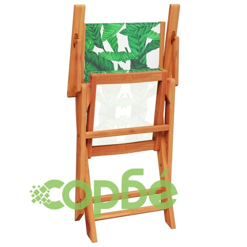Градински столове, 2 бр, на листа, акация масив и плат ➤ топ цена ➤ sorbe.bg