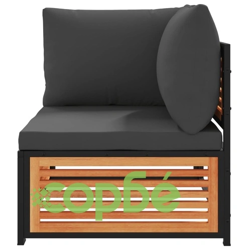Градински ъглов диван с възглавници, акация масив ➤ топ цена ➤ sorbe.bg