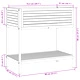 Градинска кашпа с рафт 80x45x80 см масивна акация и стомана