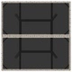 Градинска маса със стъклен плот светлосив 80x80x75 см полиратан