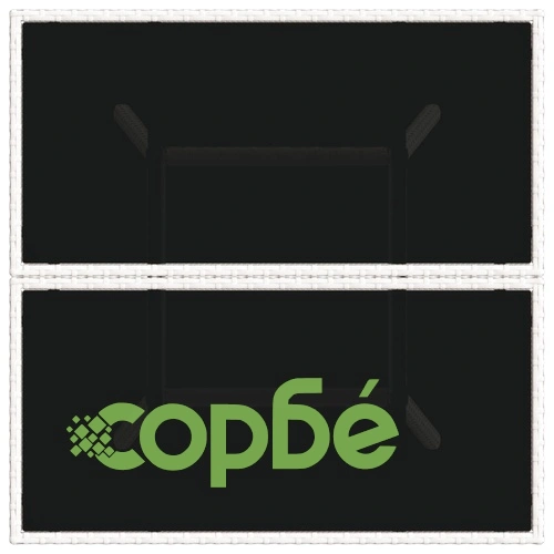 Градинска маса със стъклен плот бяла 80x80x75 см полиратан ➤ топ цена ➤ sorbe.bg