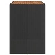 Градинска бар маса с плот акация черно 145x80x110 см полиратан