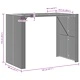 Градинска бар маса с плот акация черно 145x80x110 см полиратан