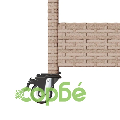 Бар количка 3 нива бежов полиратан и масивна акация ➤ топ цена ➤ sorbe.bg