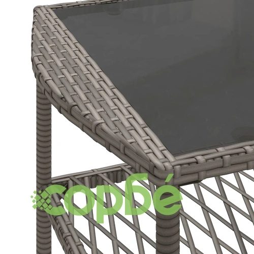 Градински диван с възглавници от 4 части сив полиратан ➤ топ цена ➤ sorbe.bg