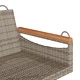 Пейка люлка, сива, 109x62x40 см, полиратан