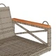 Пейка люлка, сива, 109x62x40 см, полиратан