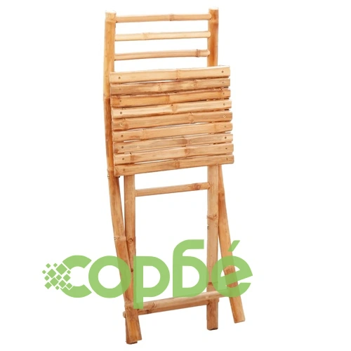 Сгъваеми градински столове, 2 бр, 43x54x88 см, бамбук ➤ топ цена ➤ sorbe.bg