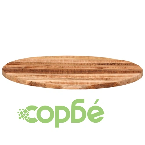 Плот за маса  70x1,5 см кръгло масивно дърво грубо манго ➤ топ цена ➤ sorbe.bg