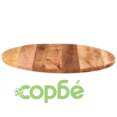 Плот за маса  70x1,5 см кръгло масивно дърво грубо манго ➤ топ цена ➤ sorbe.bg