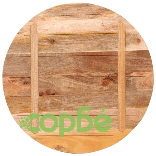 Плот за маса  70x1,5 см кръгло масивно дърво грубо манго ➤ топ цена ➤ sorbe.bg