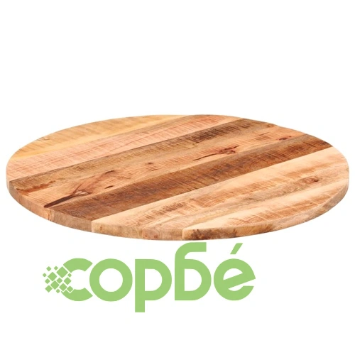 Плот за маса  70x2,5 см кръгло масивно дърво грубо манго ➤ топ цена ➤ sorbe.bg