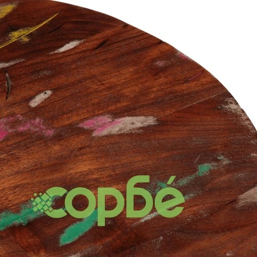 Плот за маса  70x2,5 см кръгъл масивна регенерирана дървесина ➤ топ цена ➤ sorbe.bg