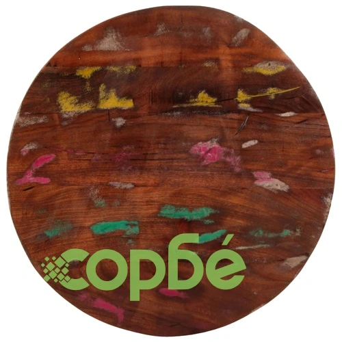 Плот за маса  90x3,8 см кръгъл масивна регенерирана дървесина ➤ топ цена ➤ sorbe.bg