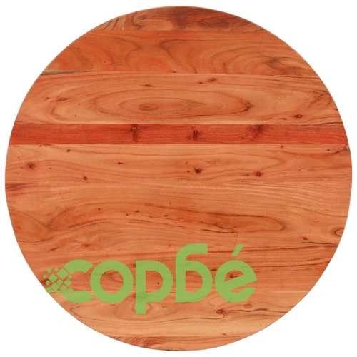 Плот за маса, 80x2,5 см, кръгъл, акациево дърво масив ➤ топ цена ➤ sorbe.bg