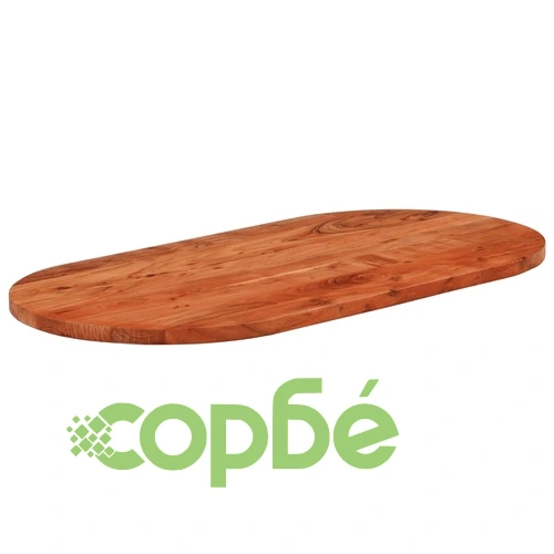 Плот за маса, 120x60x2,5 см, овален, масивна акация ➤ топ цена ➤ sorbe.bg