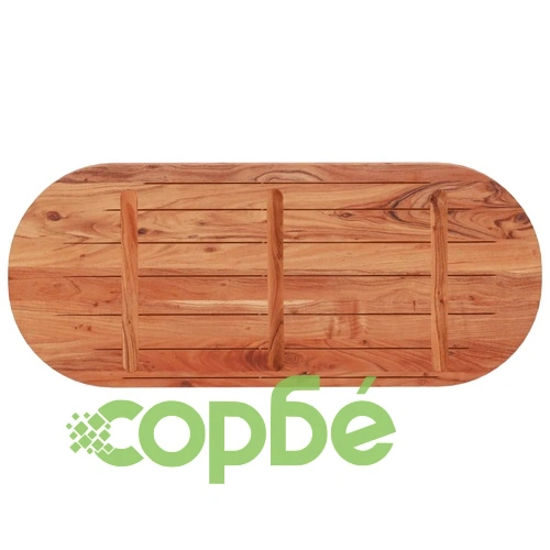 Плот за маса, 140x60x2,5 см, овален, масивна акация ➤ топ цена ➤ sorbe.bg