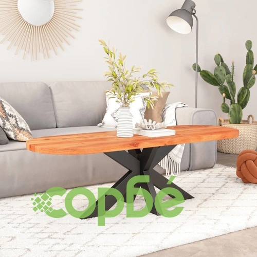 Плот за маса, 110x50x3,8 см, овален, масивна акация ➤ топ цена ➤ sorbe.bg