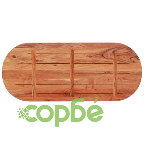 Плот за маса, 120x50x3,8 см, овален, масивна акация ➤ топ цена ➤ sorbe.bg