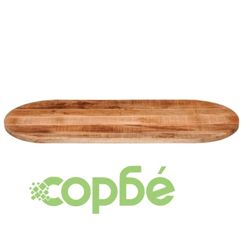 Плот за маса 100x50x3,8 см овален масивно дърво грубо манго ➤ топ цена ➤ sorbe.bg