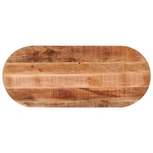 Плот за маса 140x60x3,8 см овален масивно дърво грубо манго