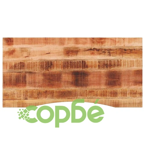 Плот за бюро с извивка 140x50x2,5 см грубо мангово дърво масив ➤ топ цена ➤ sorbe.bg