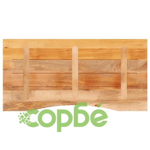 Плот за бюро с извивка 140x50x2,5 см грубо мангово дърво масив ➤ топ цена ➤ sorbe.bg