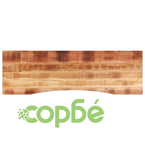 Плот за бюро с извивка 160x50x2,5 см грубо мангово дърво масив ➤ топ цена ➤ sorbe.bg