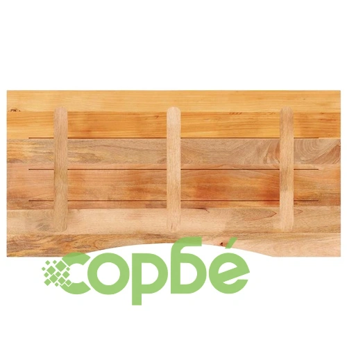 Плот за бюро с извивка 110x60x2,5 см грубо мангово дърво масив ➤ топ цена ➤ sorbe.bg