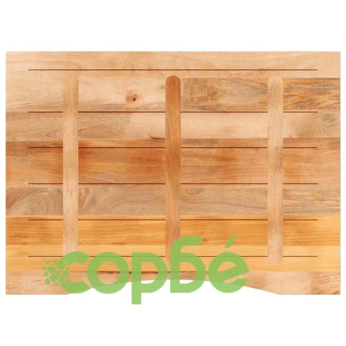 Плот за бюро с извивка 100x80x2,5 см грубо мангово дърво масив ➤ топ цена ➤ sorbe.bg