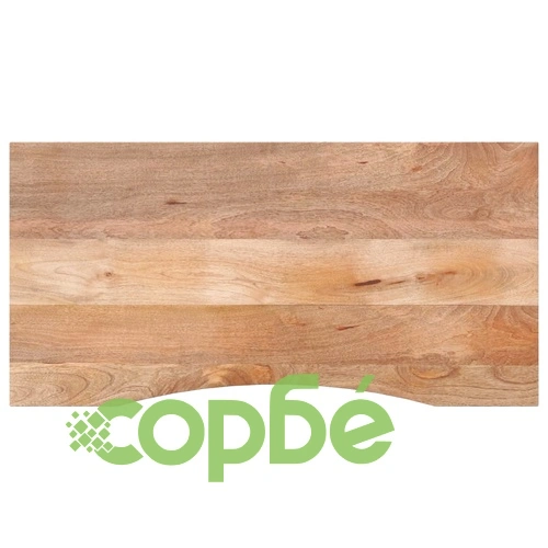 Плот за бюро с извивка 110x50x2,5 см грубо мангово дърво масив ➤ топ цена ➤ sorbe.bg