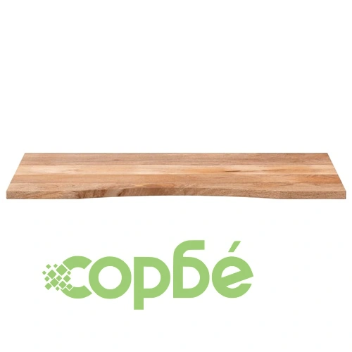 Плот за бюро с извивка 110x50x2,5 см грубо мангово дърво масив ➤ топ цена ➤ sorbe.bg