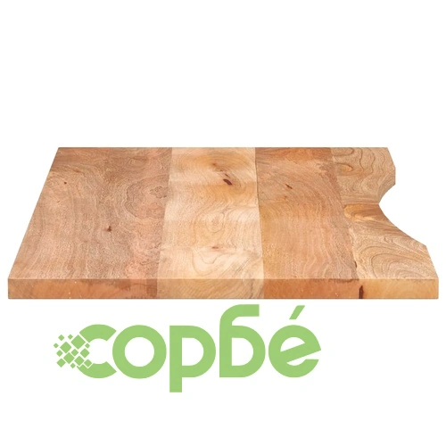 Плот за бюро с извивка 140x50x2,5 см грубо мангово дърво масив ➤ топ цена ➤ sorbe.bg