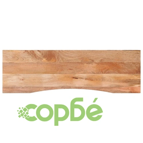 Плот за бюро с извивка 160x50x2,5 см грубо мангово дърво масив ➤ топ цена ➤ sorbe.bg