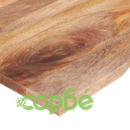 Плот за бюро с извивка 100x60x2,5 см грубо мангово дърво масив ➤ топ цена ➤ sorbe.bg