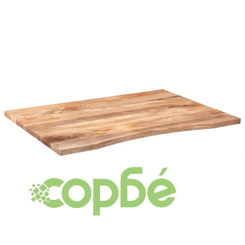 Плот за бюро с извивка 110x80x2,5 см грубо мангово дърво масив ➤ топ цена ➤ sorbe.bg