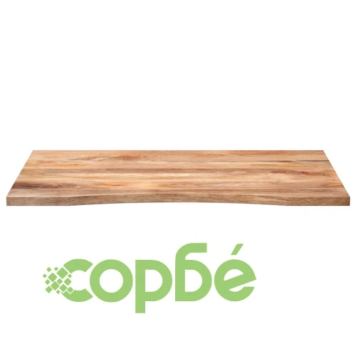 Плот за бюро с извивка 110x80x2,5 см грубо мангово дърво масив ➤ топ цена ➤ sorbe.bg