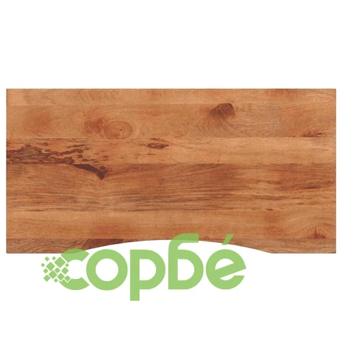 Плот за бюро с извивка 140x50x2,5 см грубо мангово дърво масив ➤ топ цена ➤ sorbe.bg