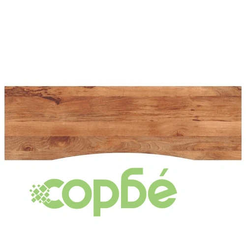 Плот за бюро с извивка 160x50x2,5 см грубо мангово дърво масив ➤ топ цена ➤ sorbe.bg