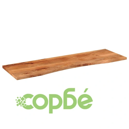 Плот за бюро с извивка 160x50x2,5 см грубо мангово дърво масив ➤ топ цена ➤ sorbe.bg