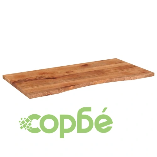 Плот за бюро с извивка 110x60x2,5 см грубо мангово дърво масив ➤ топ цена ➤ sorbe.bg