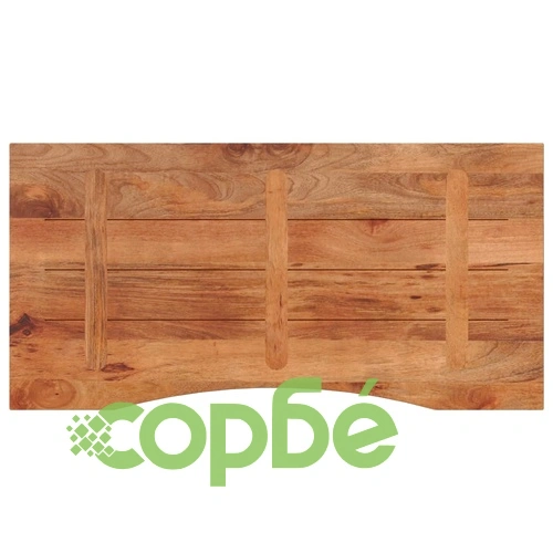 Плот за бюро с извивка 110x60x2,5 см грубо мангово дърво масив ➤ топ цена ➤ sorbe.bg