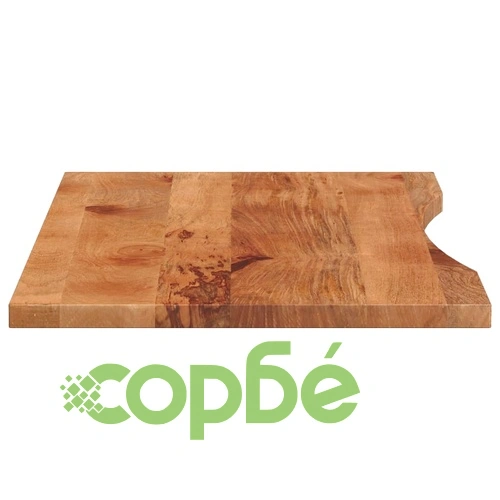 Плот за бюро с извивка 120x60x2,5 см грубо мангово дърво масив ➤ топ цена ➤ sorbe.bg