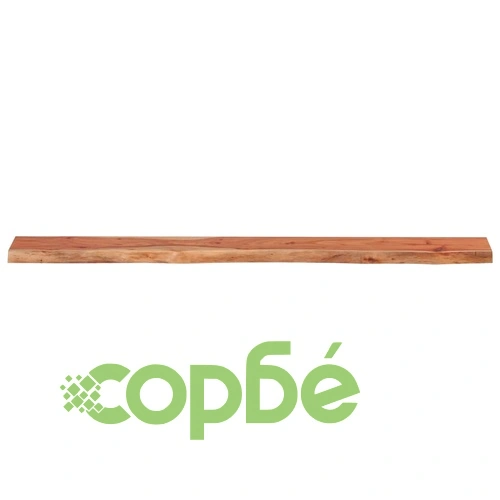 Стенен рафт, 180x20x2,5 см, правоъгълен, масив акация, жив ръб ➤ топ цена ➤ sorbe.bg