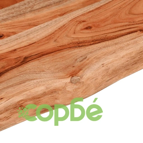 Стенен рафт, 180x20x2,5 см, правоъгълен, масив акация, жив ръб ➤ топ цена ➤ sorbe.bg