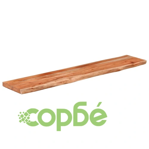 Плот за маса, 180x40x2,5 см, правоъгълен, акация масив, жив ръб ➤ топ цена ➤ sorbe.bg