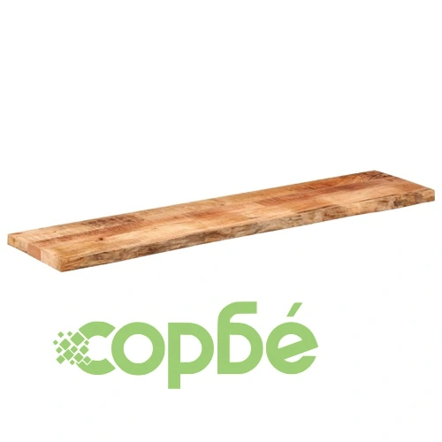 Плот за маса, 160x30x2,5 см, жив ръб, грубо мангово дърво масив ➤ топ цена ➤ sorbe.bg